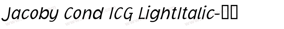 Jacoby Cond ICG LightItalic字体转换